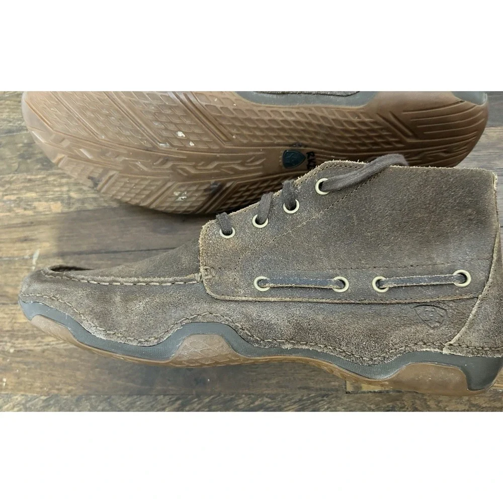 Men's Ariat Holbrook Lace Up Chucka Boot In Brown Leather Size 12D Timeless‎